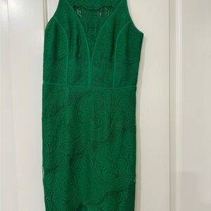 Adelyn Rae Vibrant Green Lace Midi Dress
